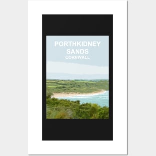 Porthkidney Sands Cornwall. Cornish gift Kernow Travel location poster Posters and Art